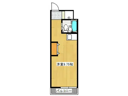 大原ハイツ(ワンルーム/2階)の間取り写真