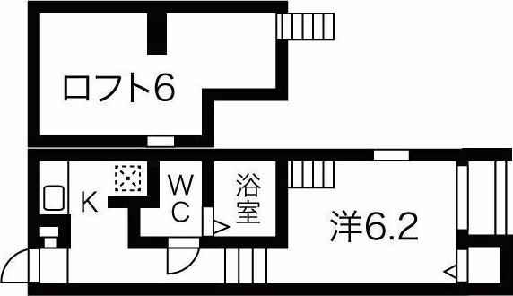 CIELO AZUL YADA(1K/2階)の間取り写真