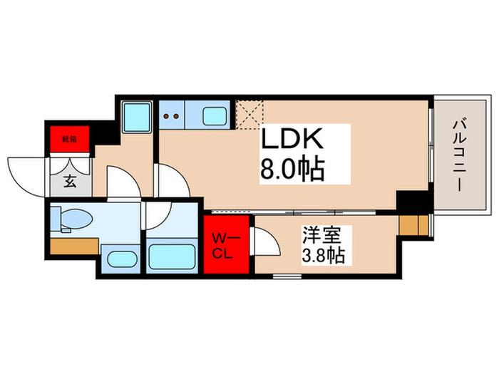 パークアクシス浦安(1LDK/10階)の間取り写真