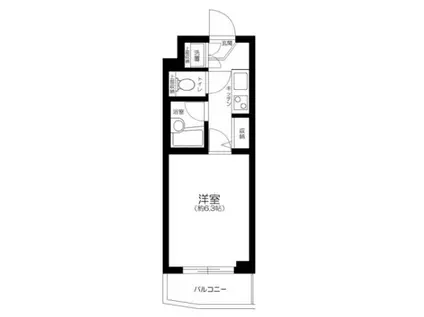 ルーブル三軒茶屋(1K/3階)の間取り写真