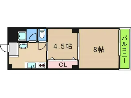 トーカイプラザ弐号館(2K/2階)の間取り写真