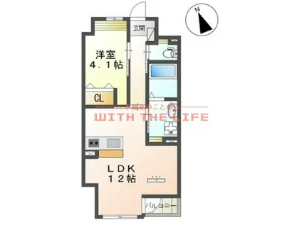 グラン クレール(1LDK/3階)の間取り写真