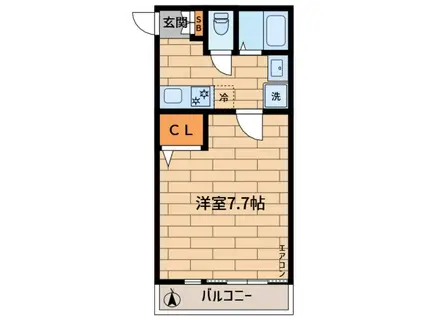 ウェアハウス(1K/1階)の間取り写真