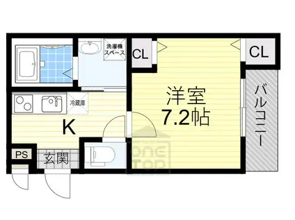 フジパレス千里丘Ⅱ番館(1K/1階)の間取り写真