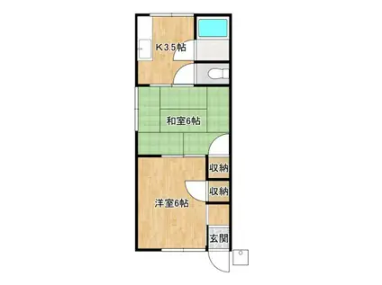 川口ハイツ(2K/2階)の間取り写真