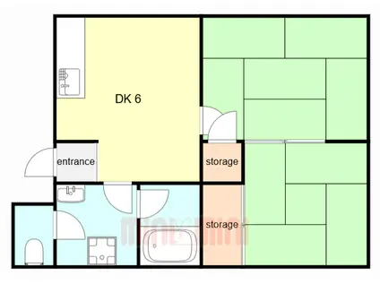 西宮ハイツ(2DK/4階)の間取り写真