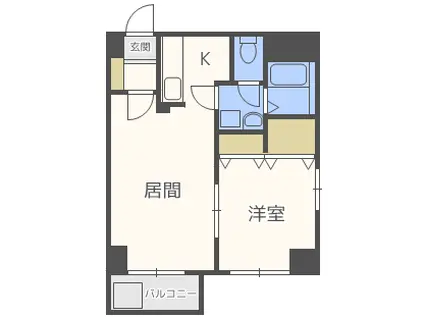 サントピア北大(1LDK/3階)の間取り写真