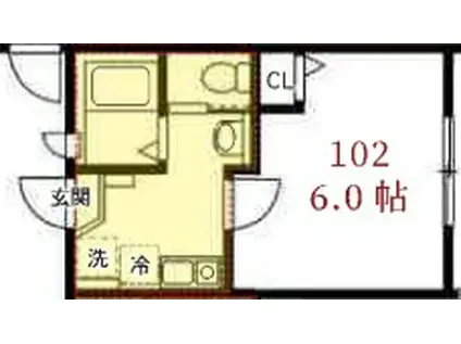 GRAND SEED(1K/1階)の間取り写真