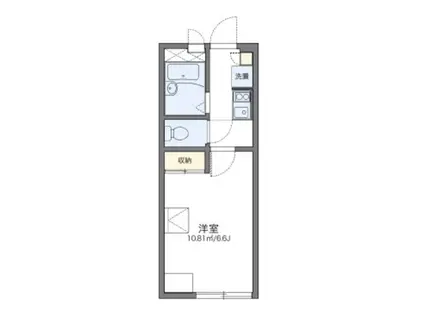 レオパレスAS 60(1K/2階)の間取り写真