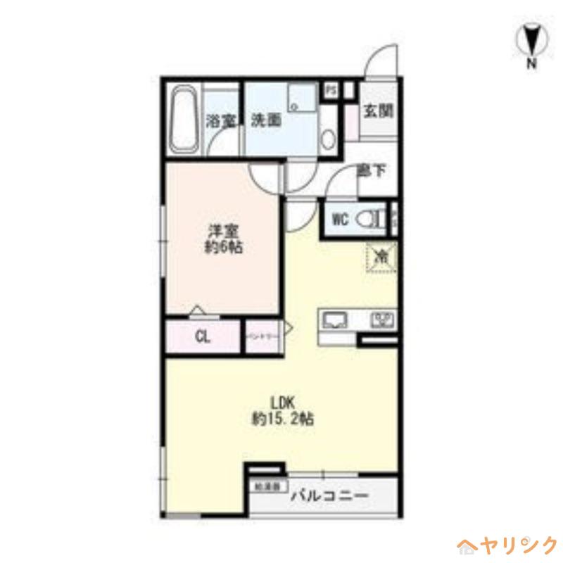 LUVITA新福寺町(1LDK/3階)の間取り写真