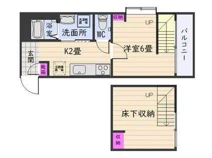 LA BELLACASA(1SK/1階)の間取り写真