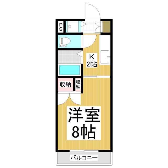 ハイツいちよし(1K/1階)の間取り写真
