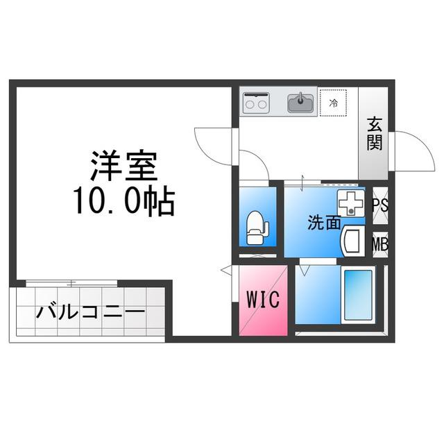 フジパレス堺鳳駅北ウエスト(1K/3階)の間取り写真
