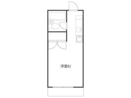 コーポ美多摩D(ワンルーム/1階)の間取り写真