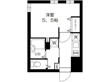 ギャラリー18(1K/1階)の間取り写真