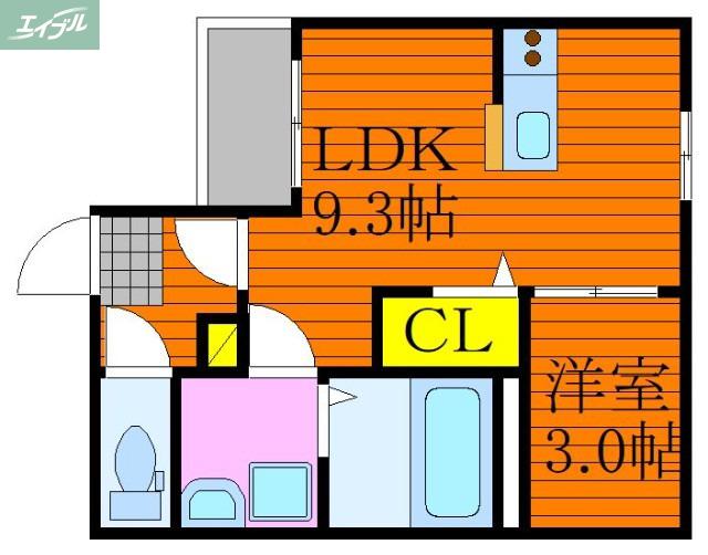 REGALEST MIRAI(1LDK/2階)の間取り写真