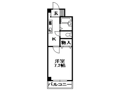 コラール1番館(1K/3階)の間取り写真