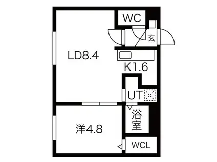 AYAヒルズ澄川(1LDK/4階)の間取り写真