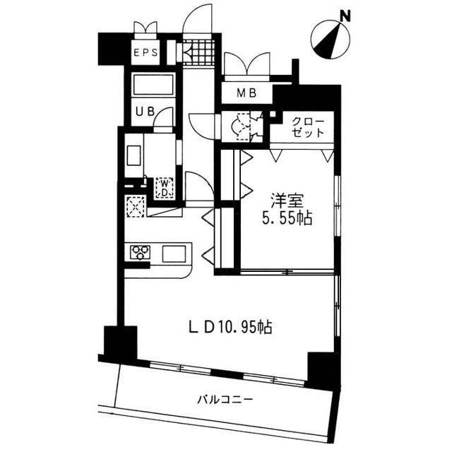 レジディア日本橋人形町2(1LDK/11階)の間取り写真