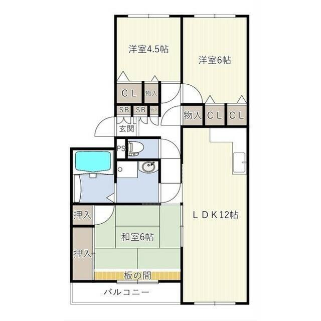 INOVE松戸六高台 A(3LDK/3階)の間取り写真