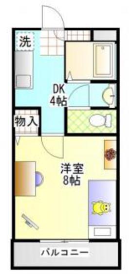 ネクストIII(1K/1階)の間取り写真