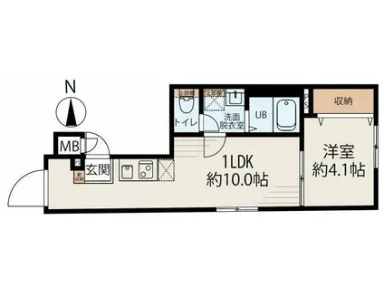 VILLA ARPEGGIO(1LDK/2階)の間取り写真