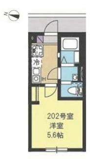 フラット セヤ(1K/2階)の間取り写真
