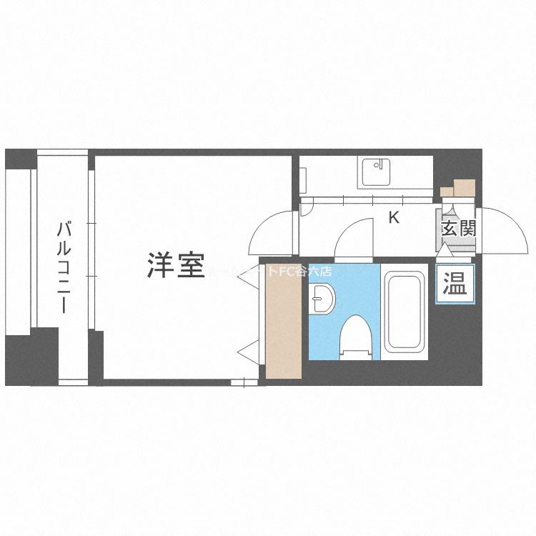 ISM中之島レジデンス(1K/5階)の間取り写真
