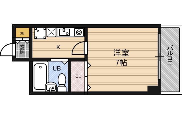 レジデンス関目(1K/5階)の間取り写真