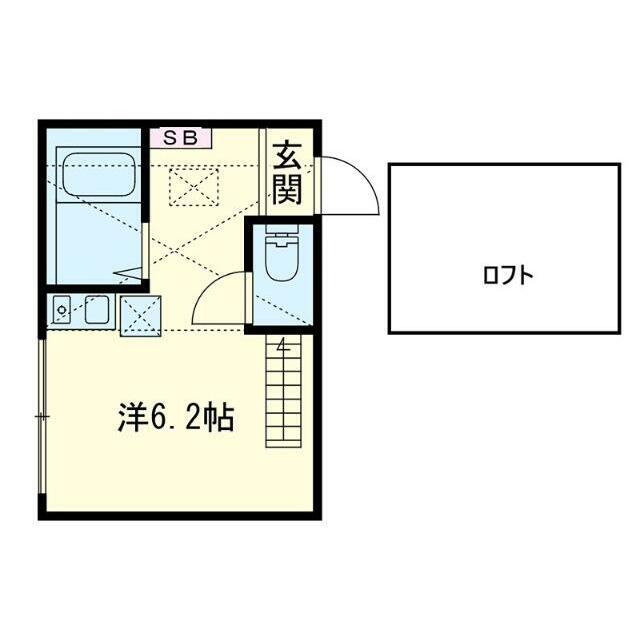 タウン妙蓮寺(ワンルーム/1階)の間取り写真