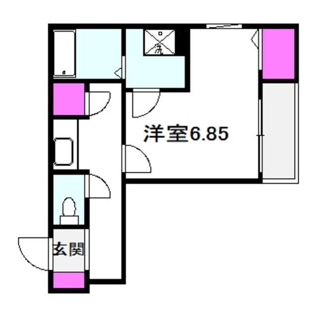アート鶴見(1K/2階)の間取り写真