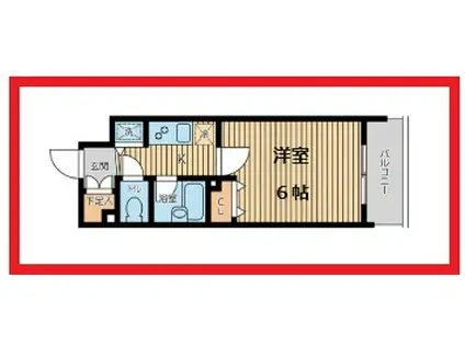 シティスパイアー両国(1K/2階)の間取り写真