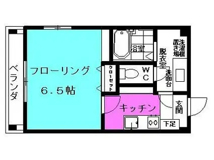 I ハウス(ワンルーム/1階)の間取り写真