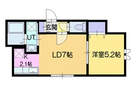 アビシニアン(1LDK/2階)の間取り写真