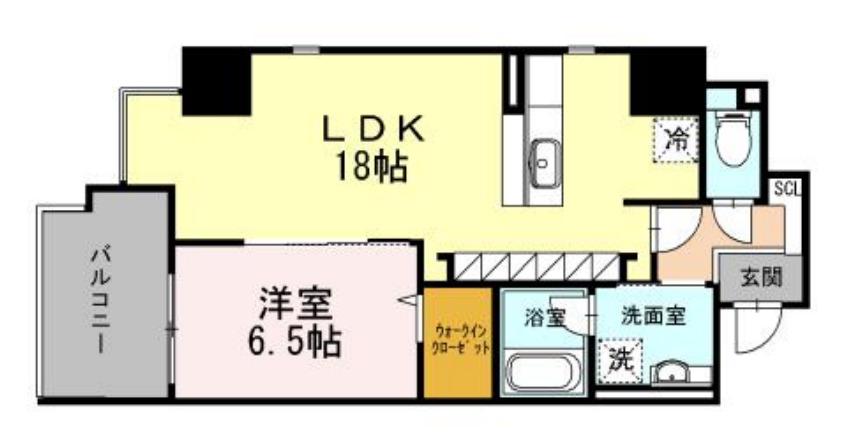 YS COURT東梅田(1LDK/7階)の間取り写真