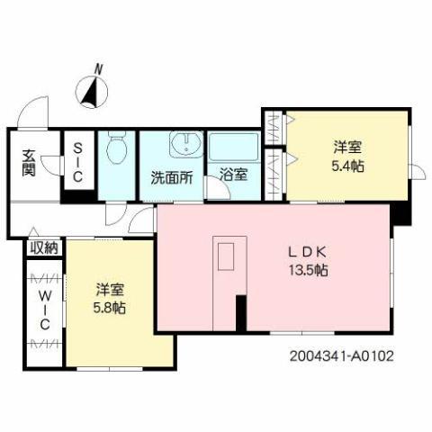 シャーメゾン堀川(2LDK/1階)の間取り写真