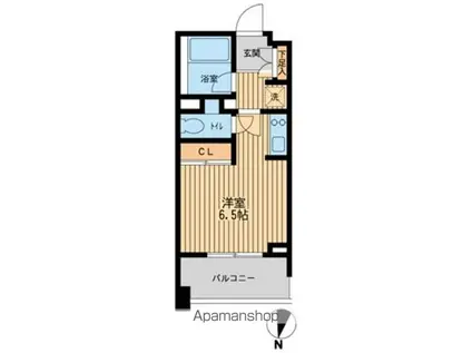 プロスペクト森下(ワンルーム/2階)の間取り写真