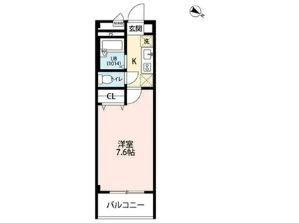 アンプルールフェールレーベン(1K/3階)の間取り写真