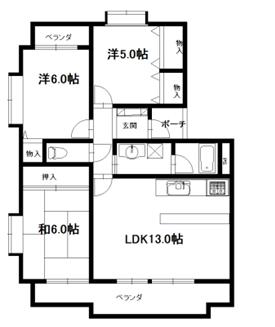 ホワイトレジデンス筒井(3LDK/4階)の間取り写真