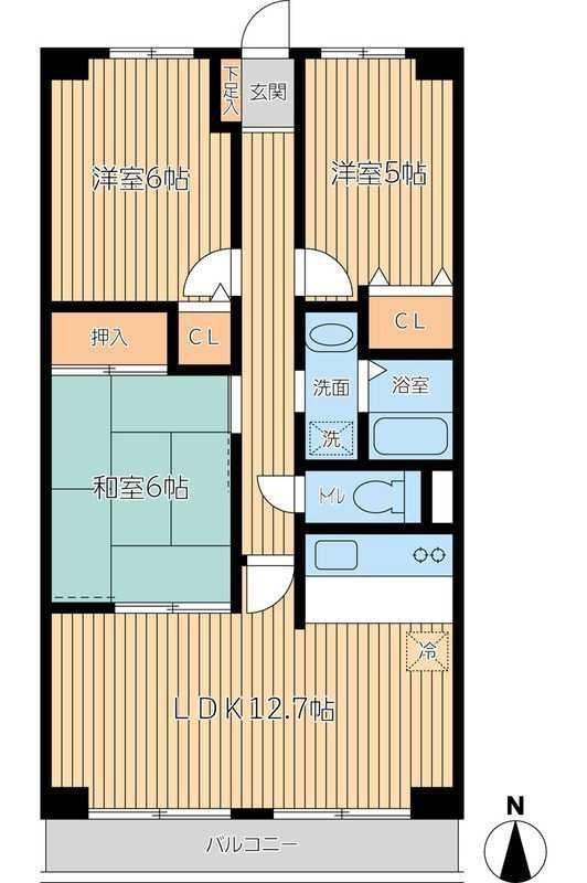 パークフィールド志木(3LDK/4階)の間取り写真