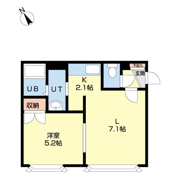 レイモンドハウス(1LDK/2階)の間取り写真