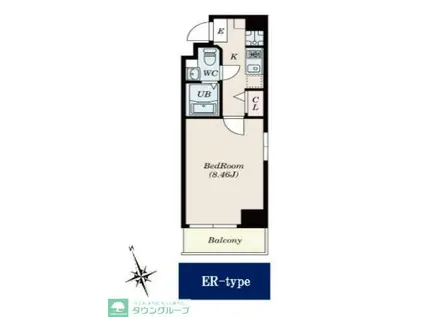 GRANPASEO高円寺南(1K/4階)の間取り写真