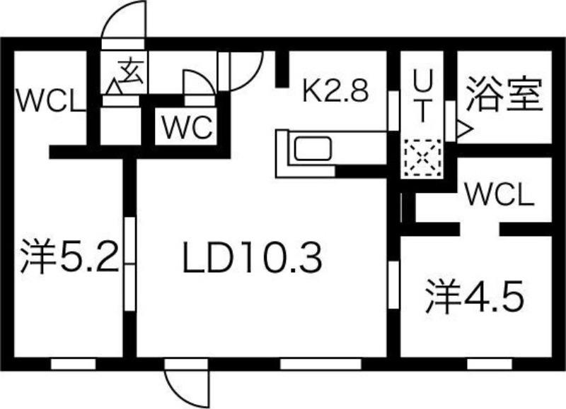 TS COURT HONDORI(2LDK/1階)の間取り写真
