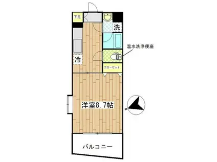 サンフィールVII(1K/2階)の間取り写真