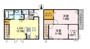 D-ROOMVERDE(3LDK/1階)の間取り写真