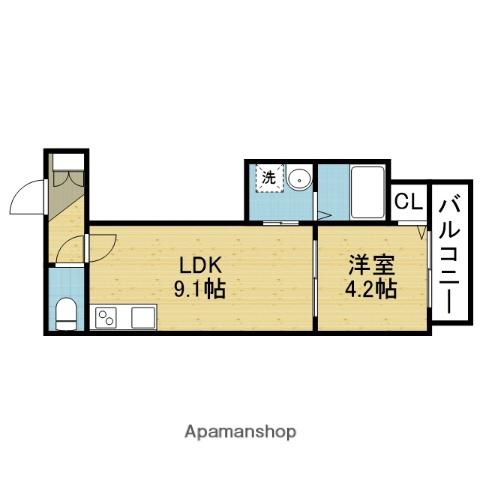 GRANDIR小路(1LDK/1階)の間取り写真