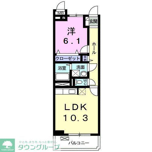 アルバII(1LDK/3階)の間取り写真