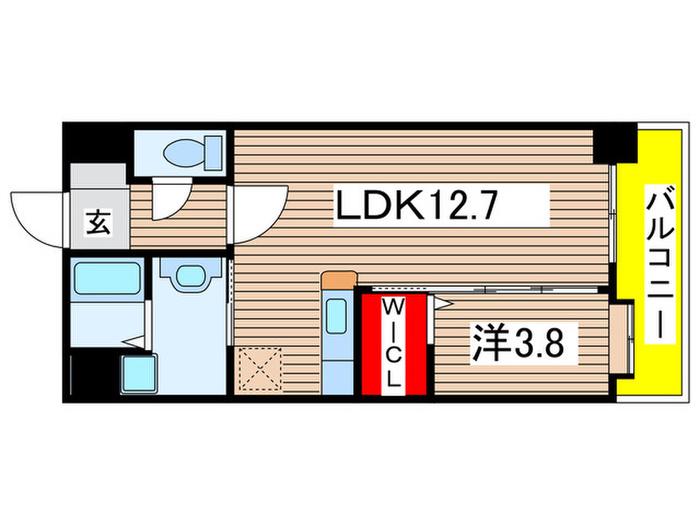VITA西原(1LDK/2階)の間取り写真