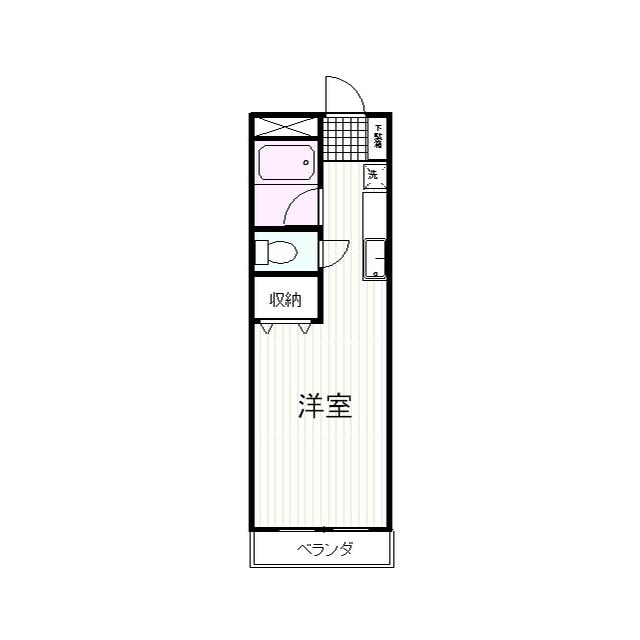 クリア函南(1K/3階)の間取り写真