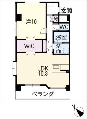 PARTERRE(1LDK/2階)の間取り写真